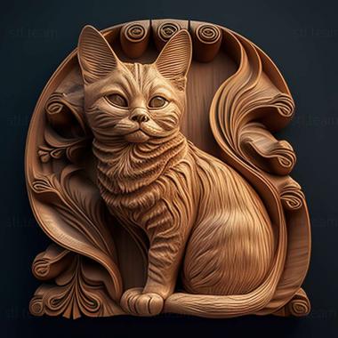 3D model Mekong Bobtail cat (STL)